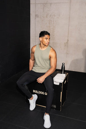 Essential Training Vest in Khaki - TAILORED ATHLETE - ROW