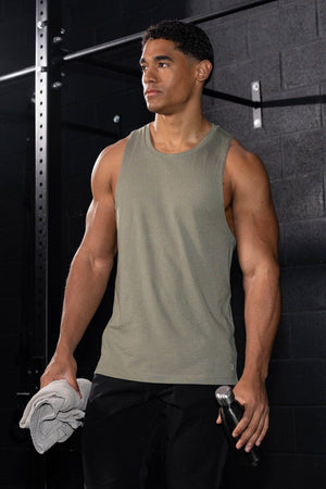 Essential Training Vest in Khaki - TAILORED ATHLETE - ROW