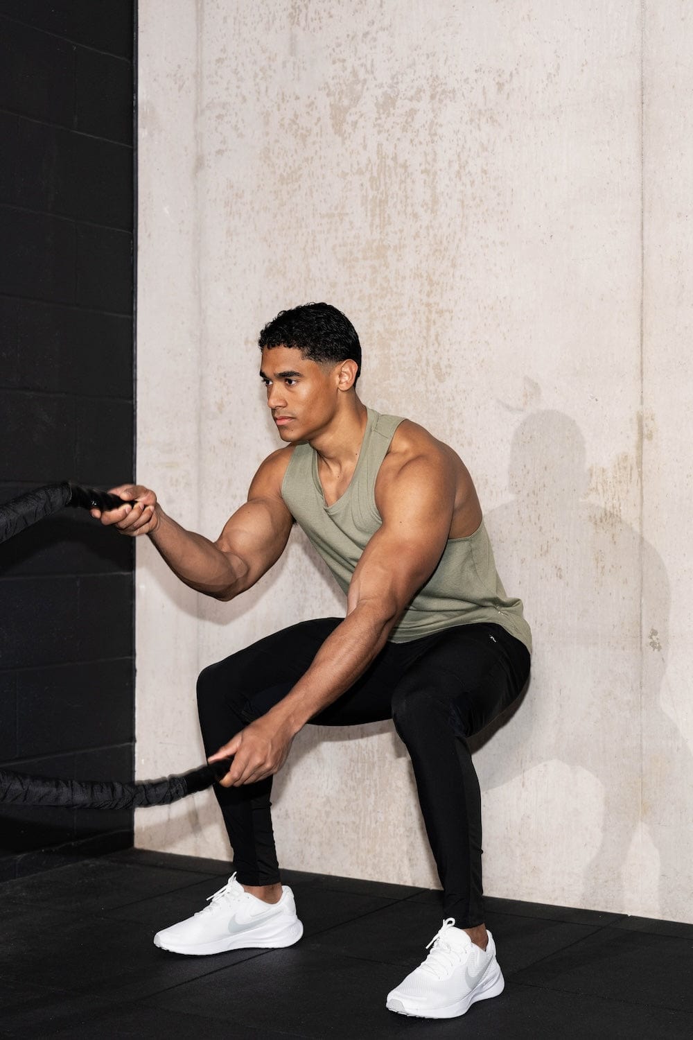 Essential Training Vest in Khaki - TAILORED ATHLETE - ROW