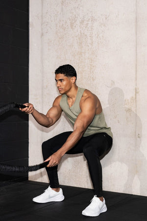 Essential Training Vest in Khaki - TAILORED ATHLETE - ROW