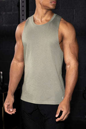 Essential Training Vest in Khaki - TAILORED ATHLETE - ROW