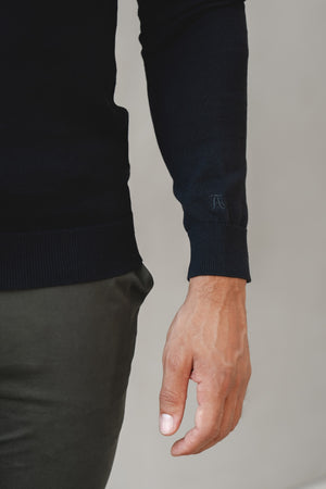 Muscle Fit Cotton Stretch Chino Trouser in Dark Khaki