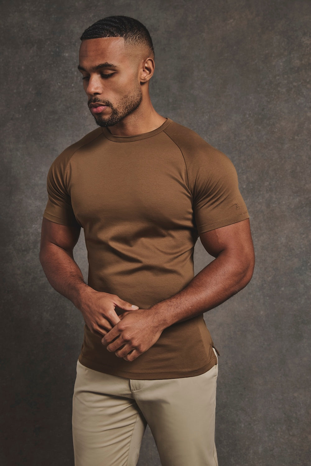 Mercerised Cotton T-Shirt in Chestnut