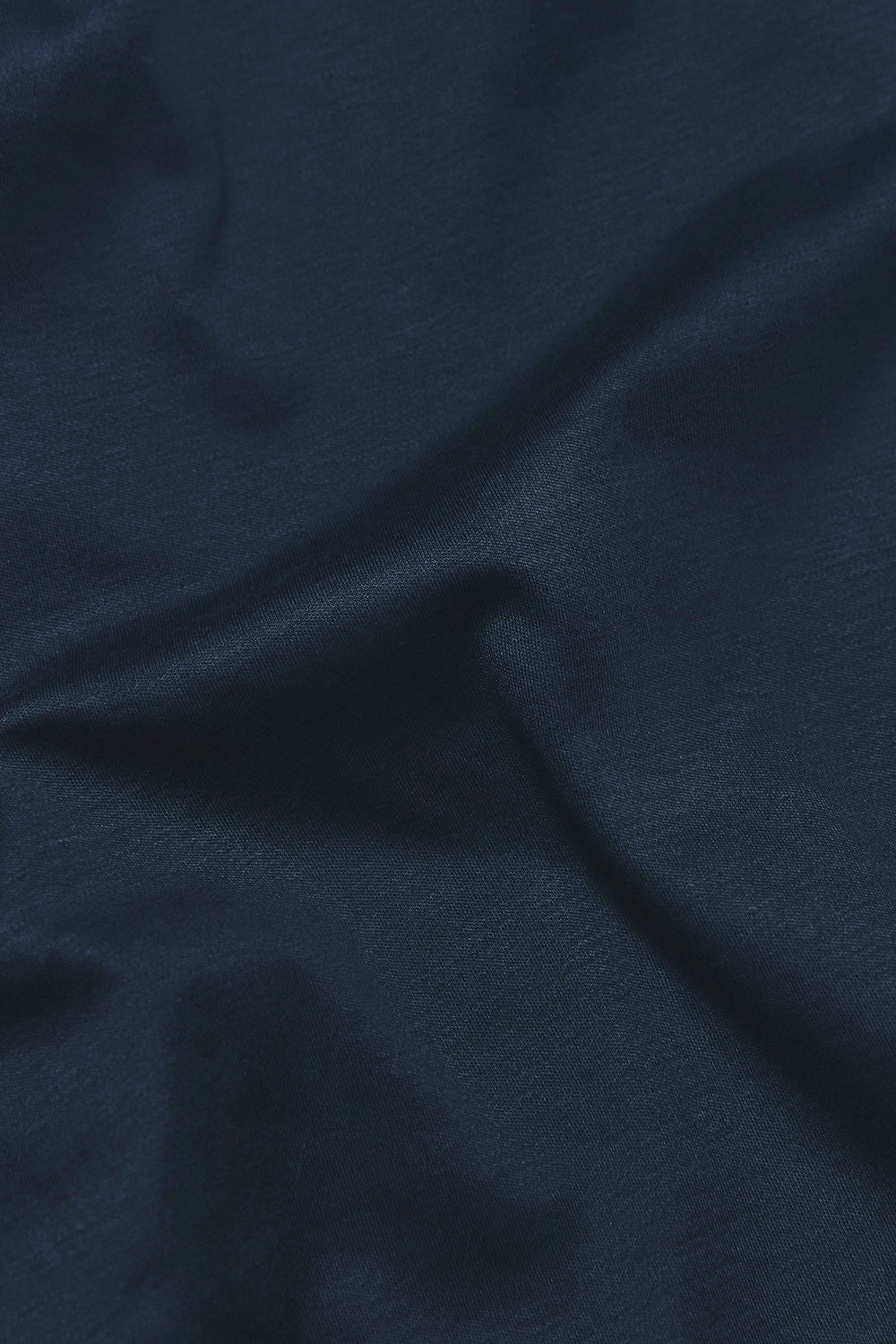Mercerised Cotton T-Shirt in Navy