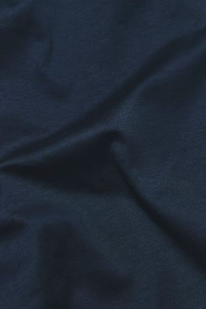 Mercerised Cotton T-Shirt in Navy