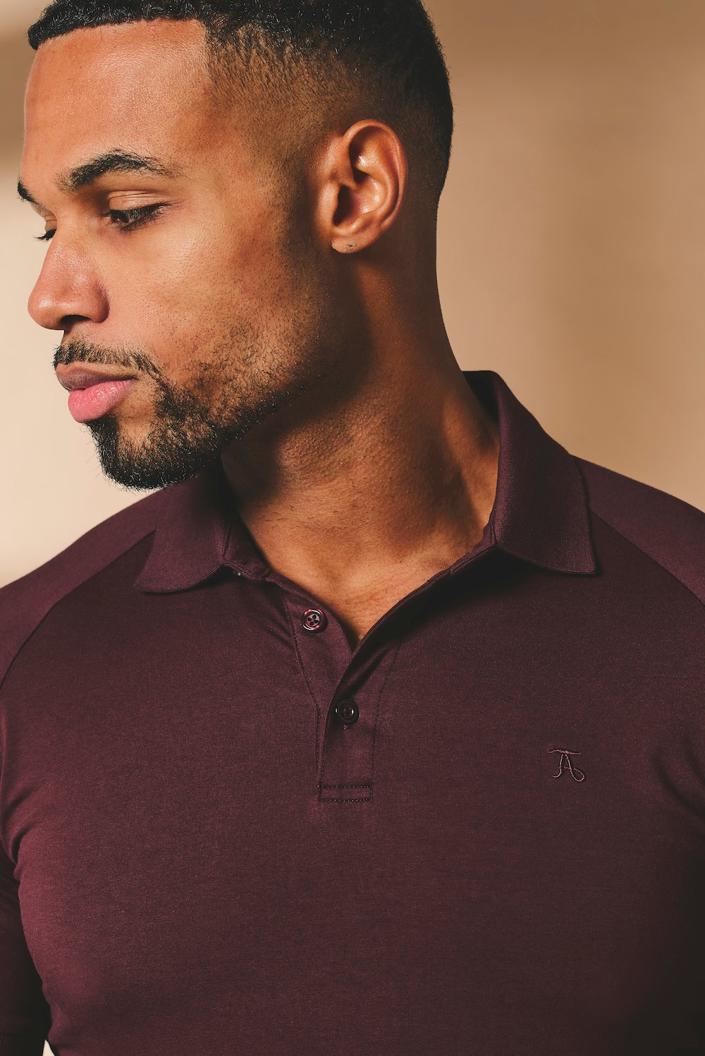 Muscle Fit Polo Shirt in Bordeaux