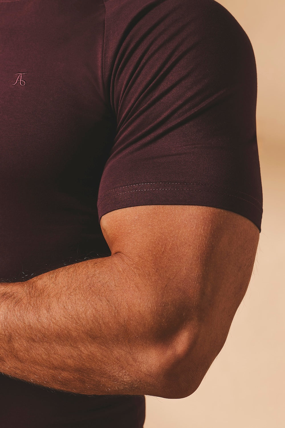 Muscle Fit T-Shirt in Bordeaux