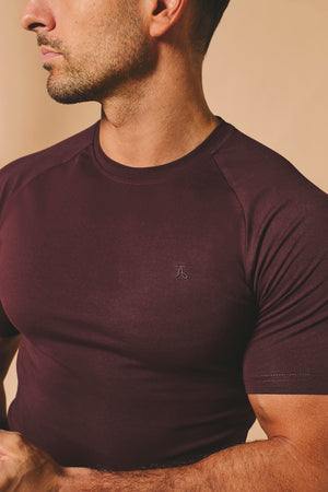 Muscle Fit T-Shirt in Bordeaux