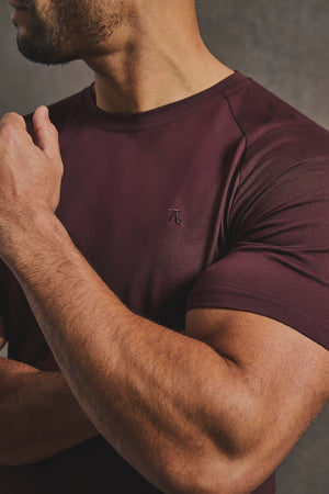 Muscle Fit T-Shirt in Bordeaux