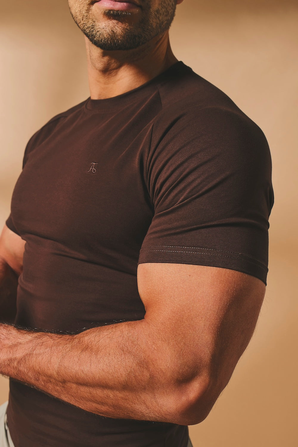 Muscle Fit T-Shirt in Chocolate