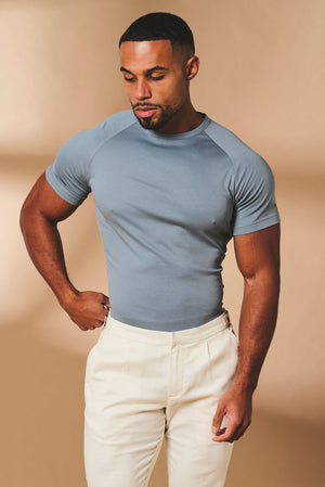 Muscle Fit T-Shirt in Pale Blue