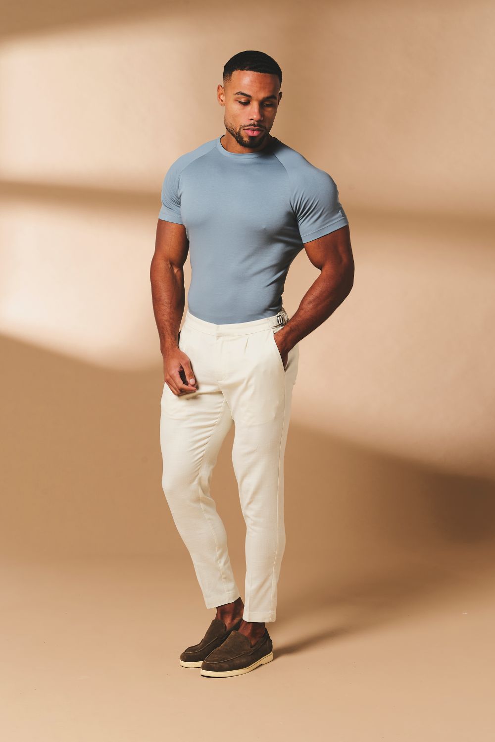 Muscle Fit T-Shirt in Pale Blue