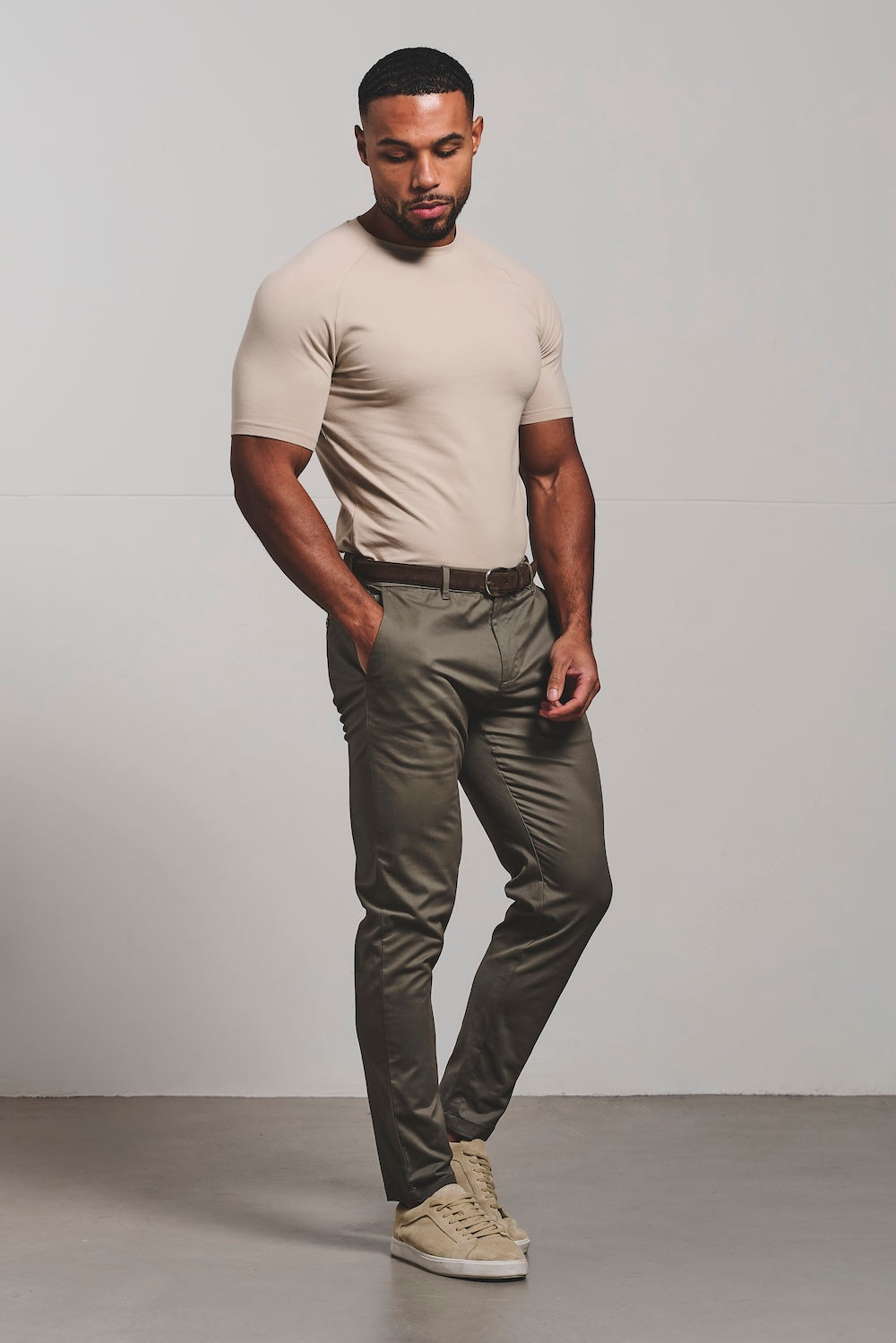 Muscle Fit T-Shirt in Sand