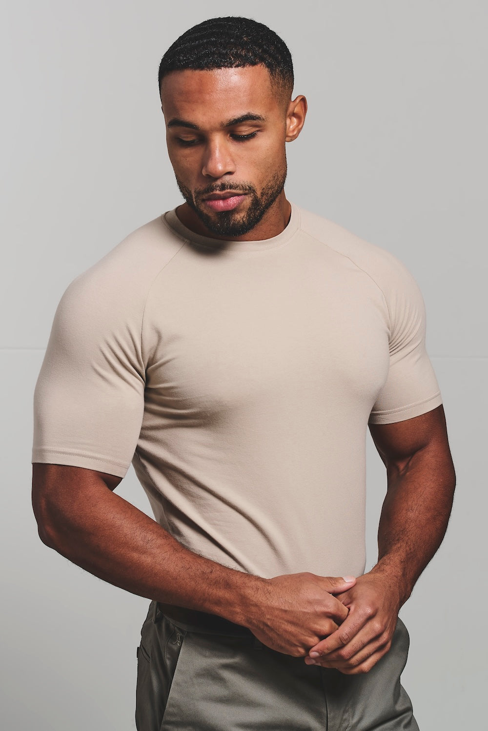 Muscle Fit T-Shirt in Sand