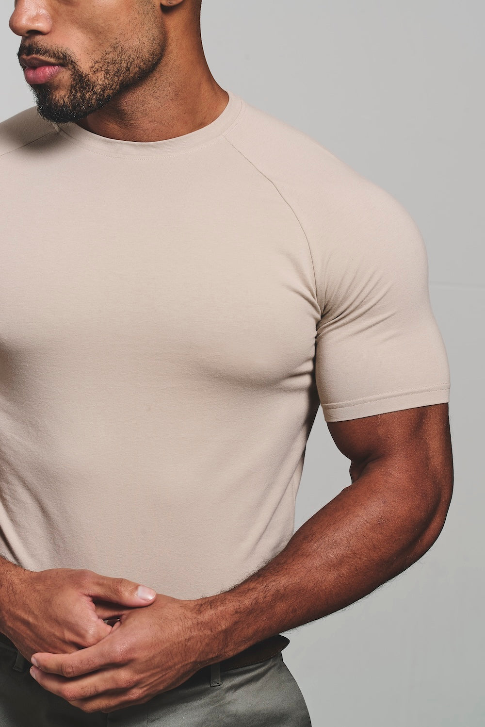Muscle Fit T-Shirt in Sand