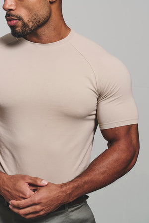 Muscle Fit T-Shirt in Sand