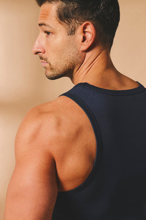 Muscle Fit Vest in True Navy
