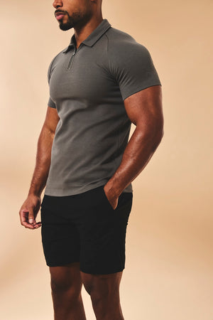Muscle Fit Chino Shorts in Black