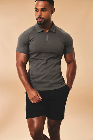 Muscle Fit Chino Shorts in Black