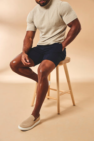 Muscle Fit Chino Shorts in Navy