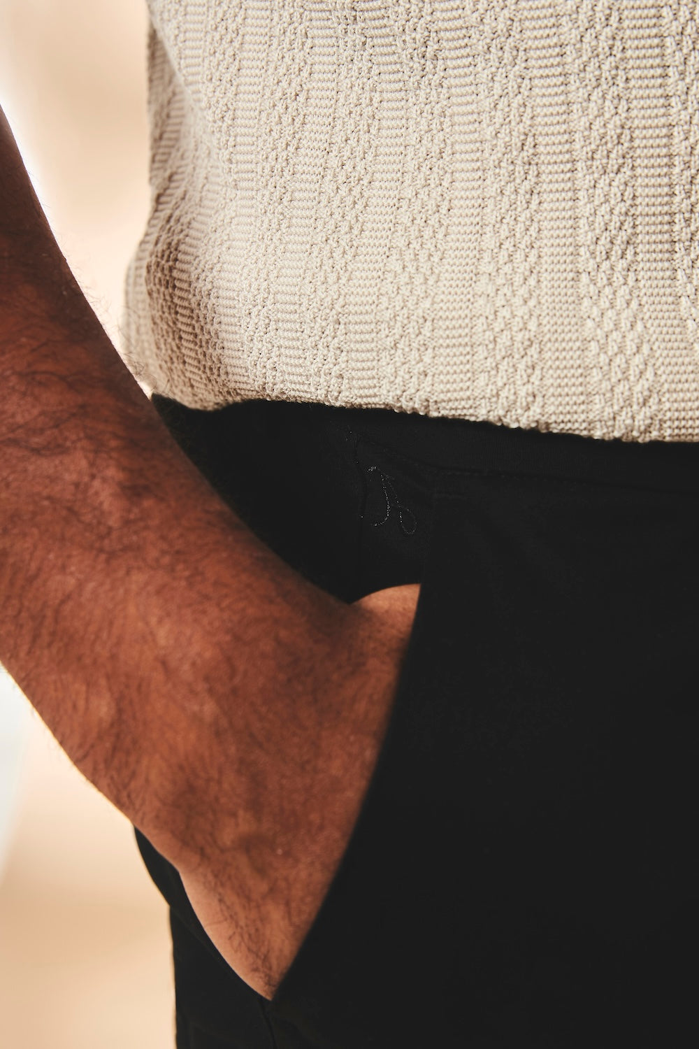 Muscle Fit Chino Shorts - Shorter Length in Black