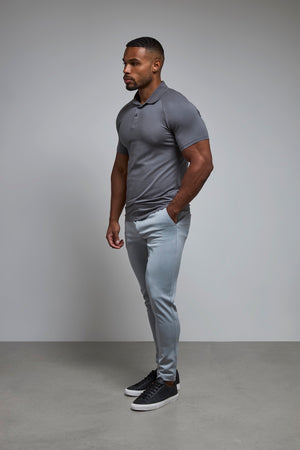 Muscle Fit Polo Shirt in Charcoal