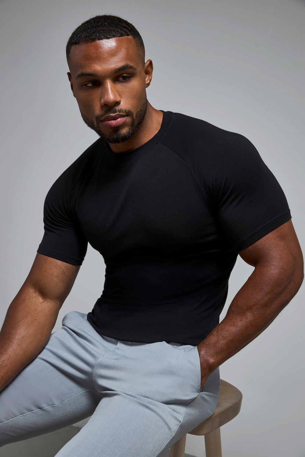 Muscle Fit T-Shirt in Black