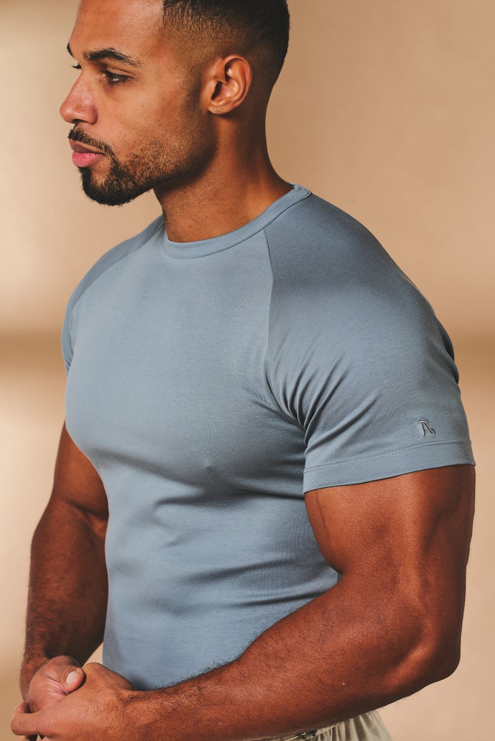 Muscle Fit T-Shirt in Pale Blue