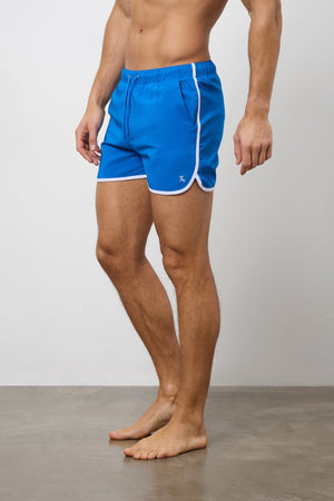 Piped Swim Short in Cobalt - TAILORED ATHLETE - ROW