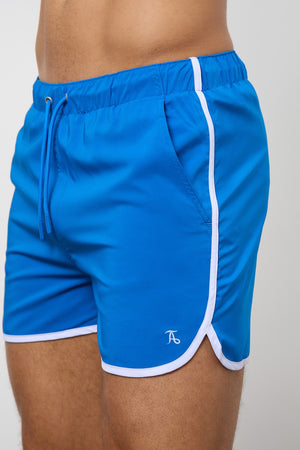 Piped Swim Short in Cobalt - TAILORED ATHLETE - ROW