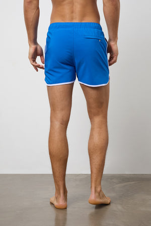 Piped Swim Short in Cobalt - TAILORED ATHLETE - ROW