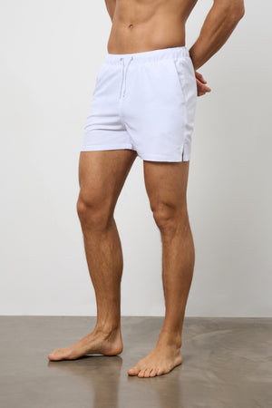 Plain Swim Short in White - TAILORED ATHLETE - ROW