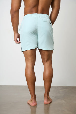 Plain Swim Short in Soft Aqua - TAILORED ATHLETE - ROW