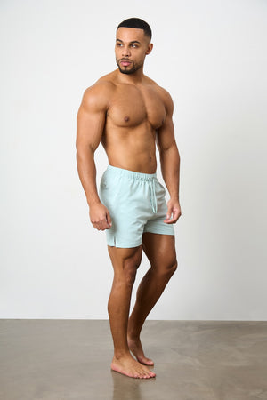 Plain Swim Short in Soft Aqua - TAILORED ATHLETE - ROW