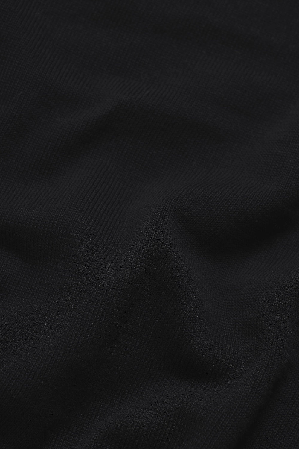 Pure Cotton Knitted Crew Neck Jumper in Black