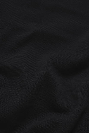 Pure Cotton Knitted Crew Neck Jumper in Black