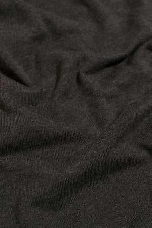 Pure Cotton Knitted Half Zip Neck Jumper in Anthracite