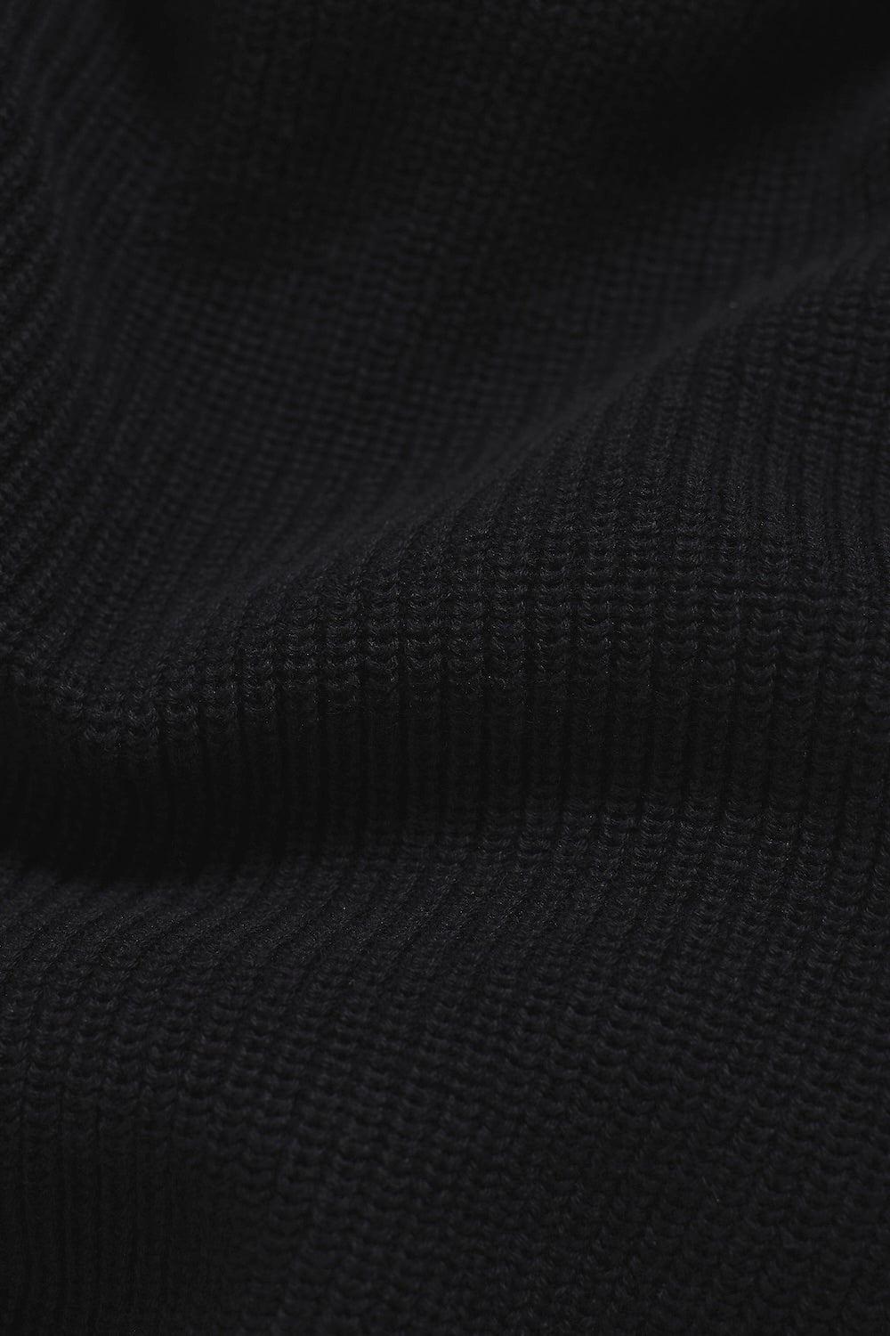 Pure Cotton Knitted Textured Crew Neck Jumper in Black