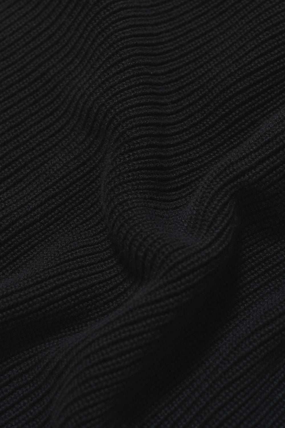 Pure Cotton Knitted Textured Crew Neck Jumper in Black