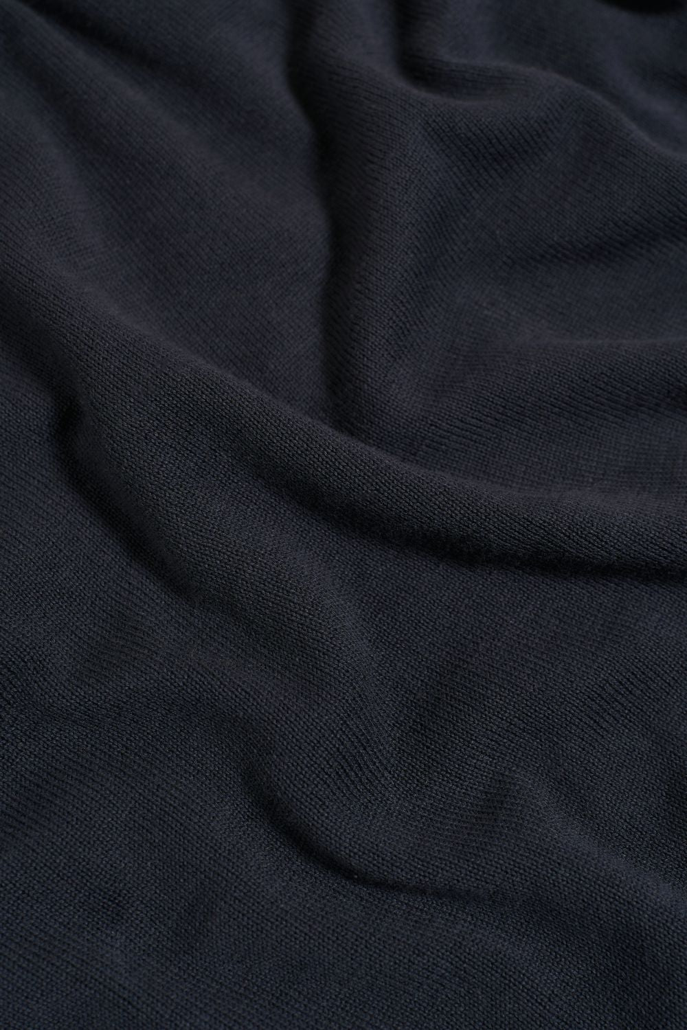 Pure Cotton Knitted Half Zip Neck Jumper in Navy