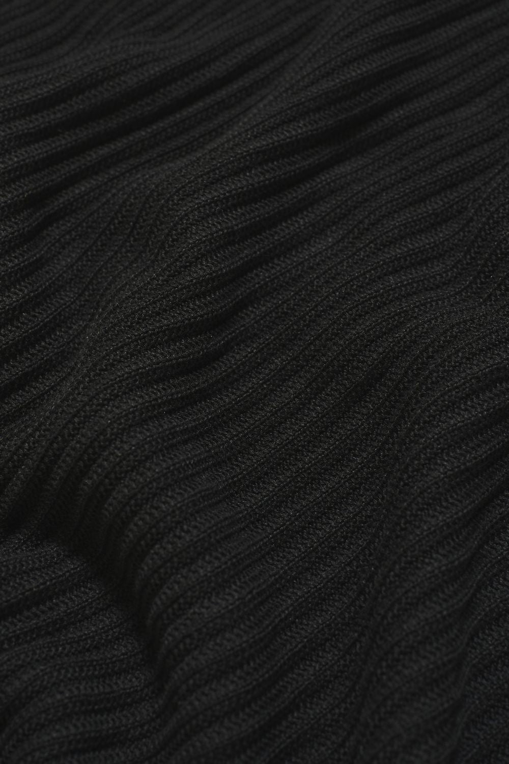 Textured Knitted Half Zip Neck Jumper in Black