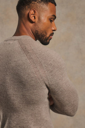 Cashemere Blend Crew Neck Jumper in Mink