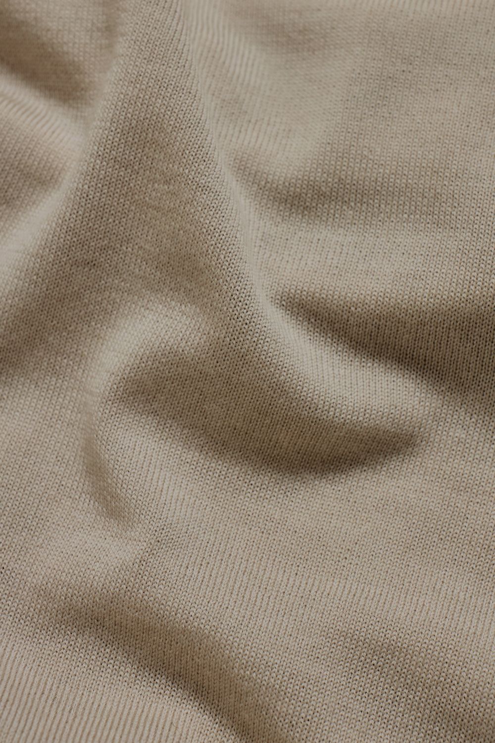 Extra Fine Merino Wool Polo Shirt in Neutral Marl