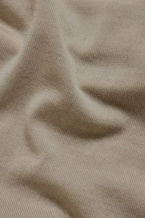 Extra Fine Merino Wool Polo Shirt in Neutral Marl