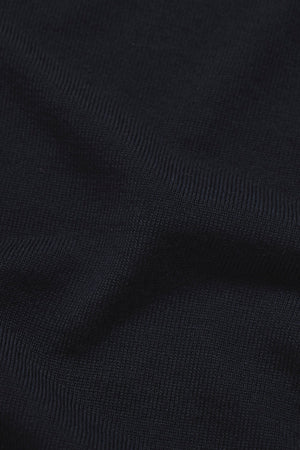 Extra Fine Merino Wool Crew Neck Jumper in Navy