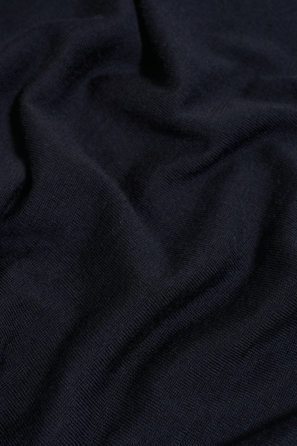 Extra Fine Merino Wool Crew Neck Jumper in Navy
