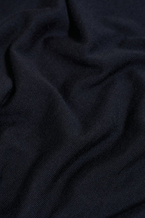 Extra Fine Merino Wool Crew Neck Jumper in Navy