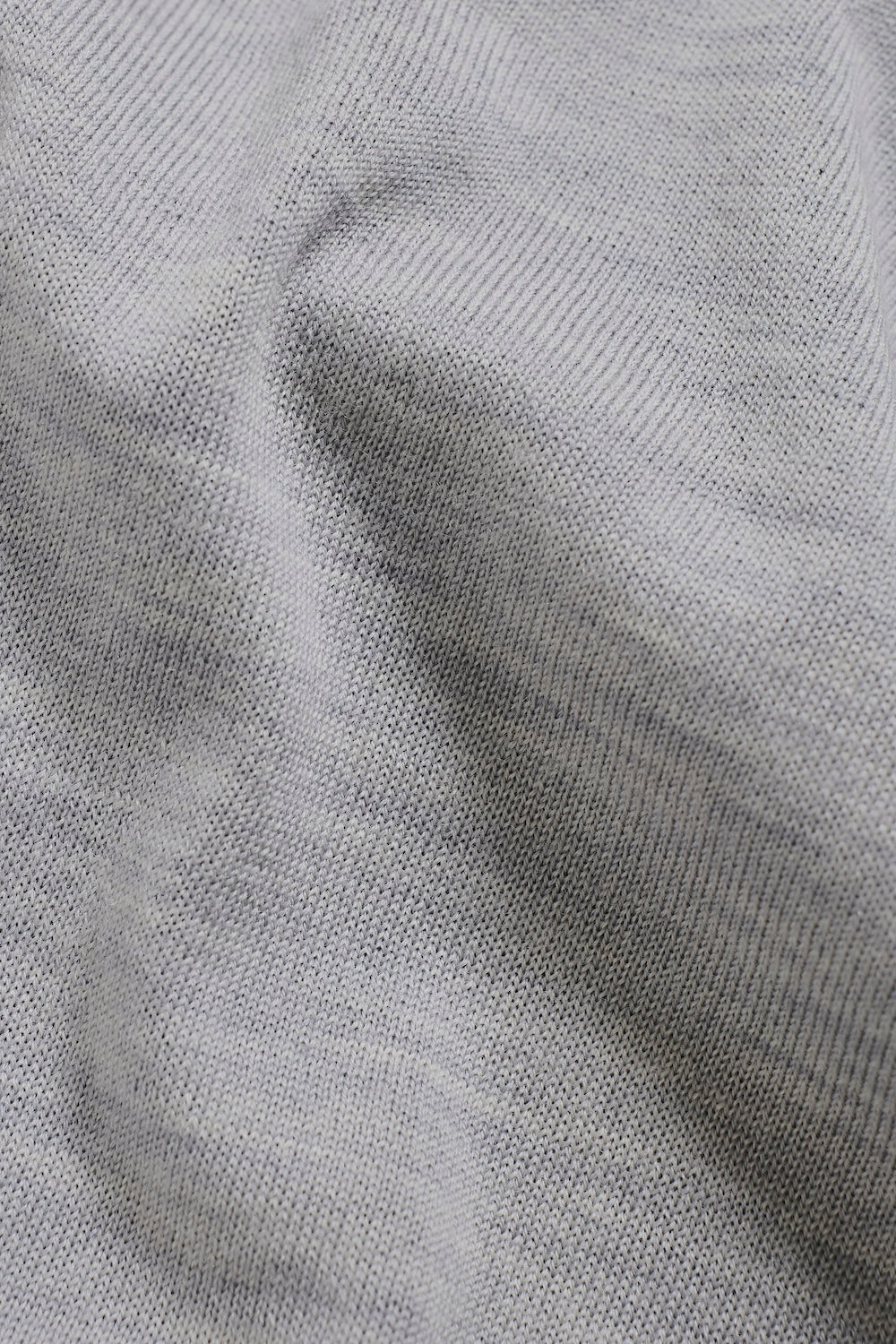 Extra Fine Merino Wool Crew Neck Jumper in Silver Grey Marl