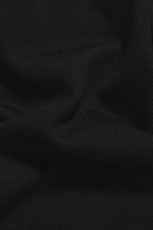 Extra Fine Merino Wool Polo Shirt in Black