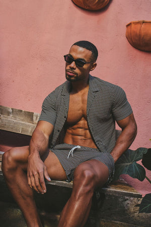 Geo Printed Shirt in Black